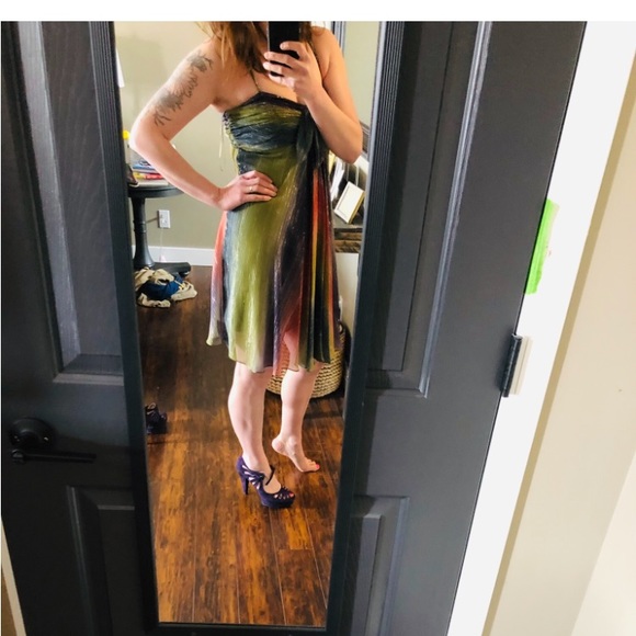 Beautiful multicolour empire waist strappy dress - Picture 1 of 4